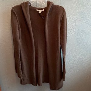 Brown hooded Cabi sweater